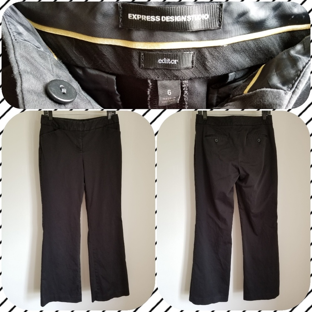 Express design studio editor black slack pant 6